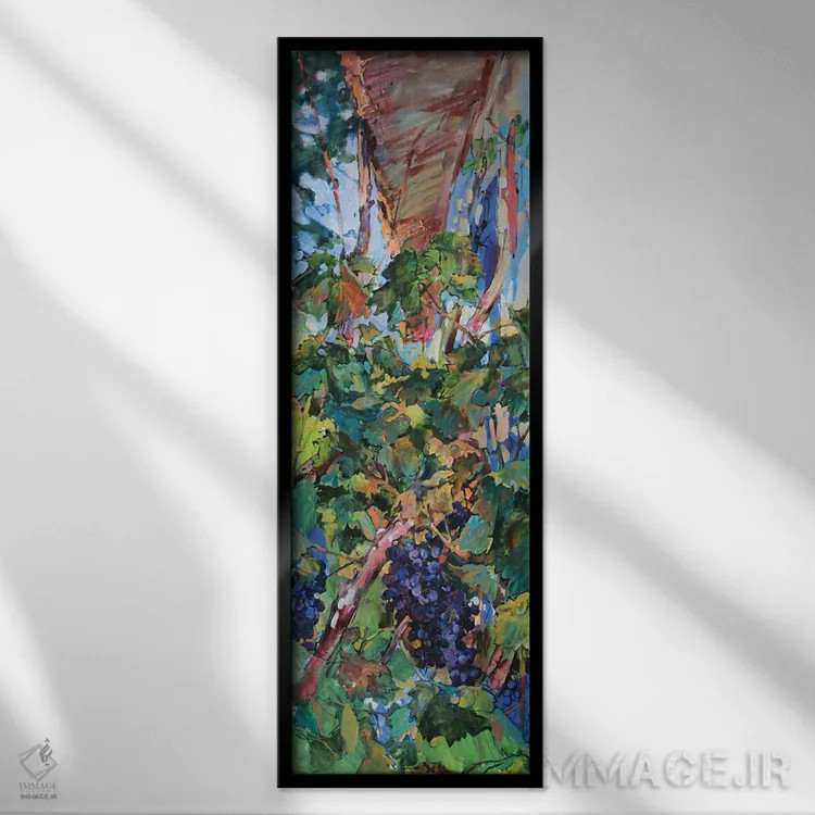 تابلو انگورها کنار خانه اثر اندریی کوتساچنکو - نمای قابدار مشکی