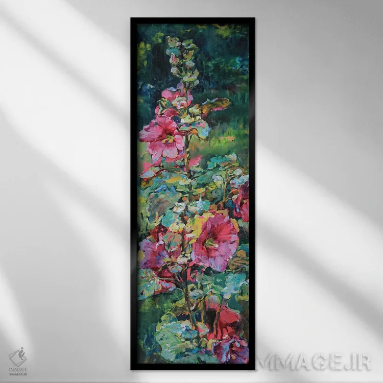 تابلو ختمیهای صورتی اثر اندریی کوتساچنکو - نمای قابدار مشکی