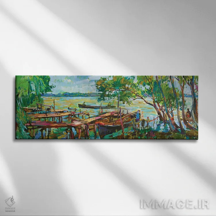 تابلو روی رود دانوب اثر اندریی کوتساچنکو - نمای روبهرو روی دیوار