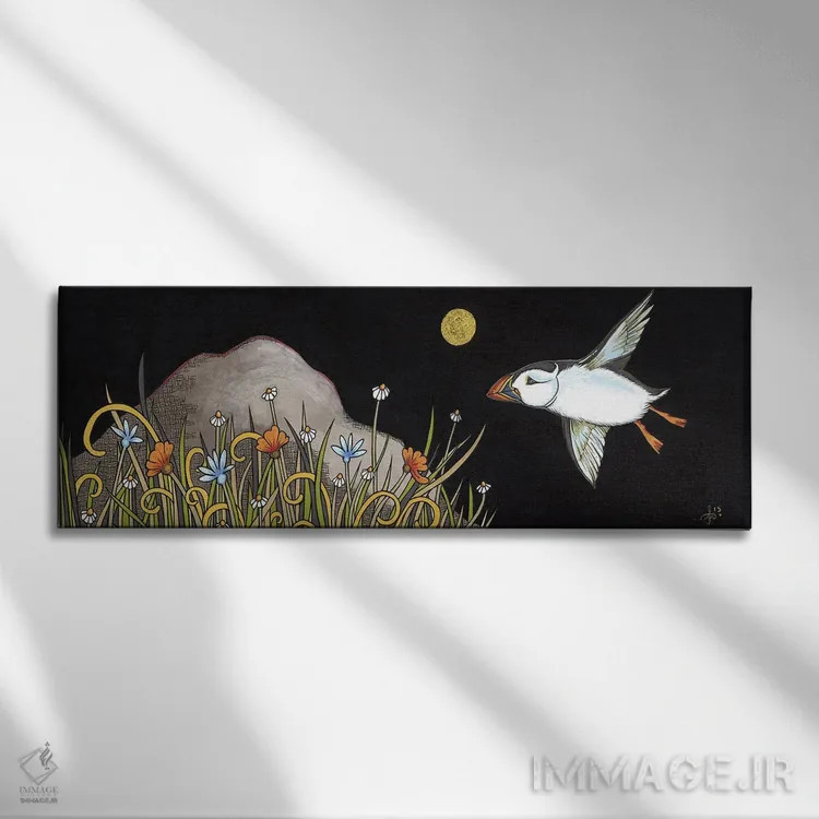 تابلو پرواز شبانه اثر آنیتا اینوراریتی - نمای روبهرو روی دیوار