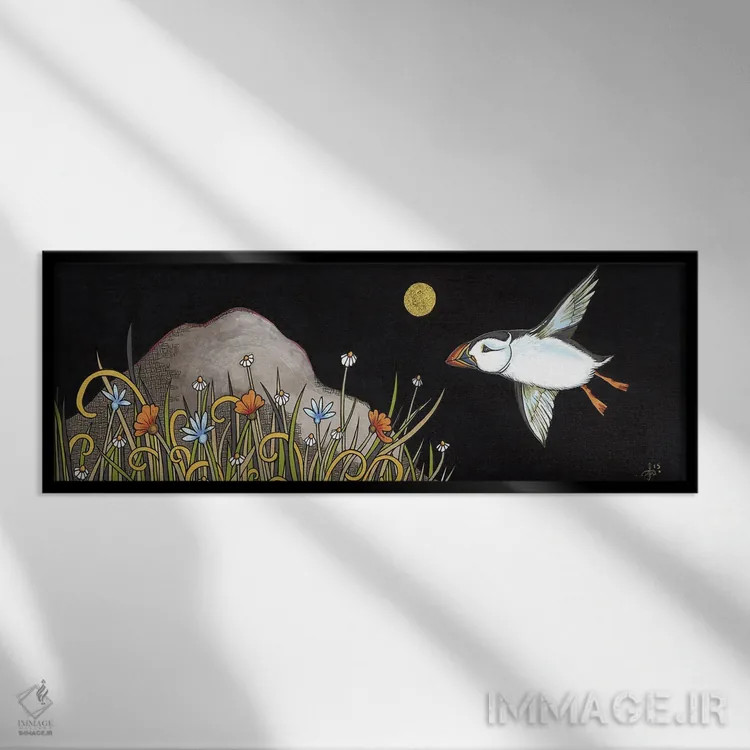 تابلو پرواز شبانه اثر آنیتا اینوراریتی - نمای قابدار مشکی