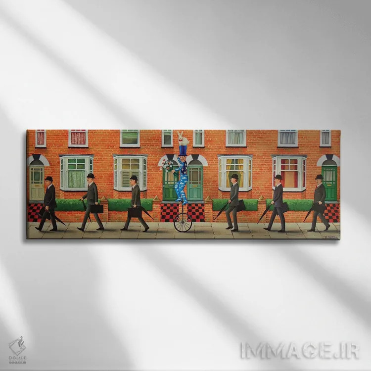 تابلو راهی محل کار! اثر آنتوانت کلی - نمای روبهرو روی دیوار