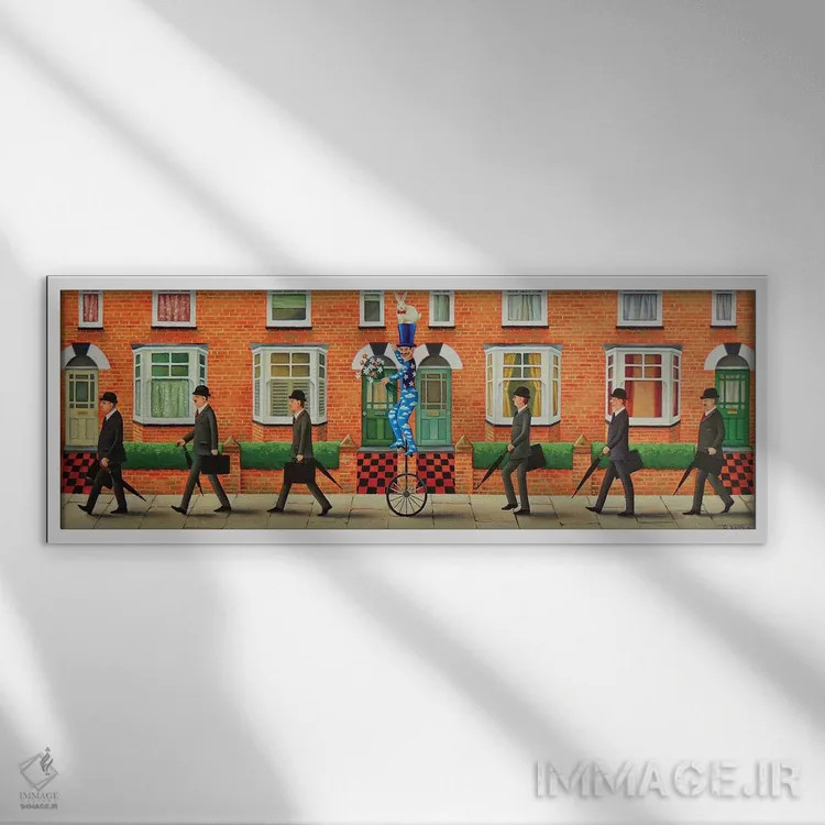 تابلو راهی محل کار! اثر آنتوانت کلی - نمای قابدار سفید