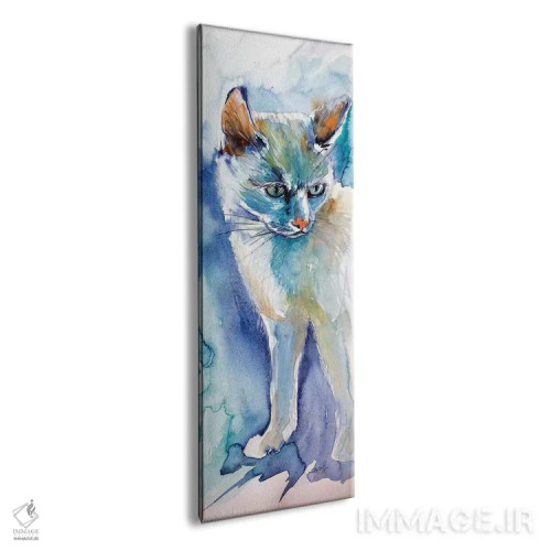 تابلو گربه سفید اثر آنا بریجیتا کوواچ - نمای پرسپکتیو محصول