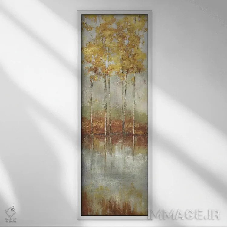 تابلو بازتابها III اثر آلیسون پیرس - نمای قابدار سفید