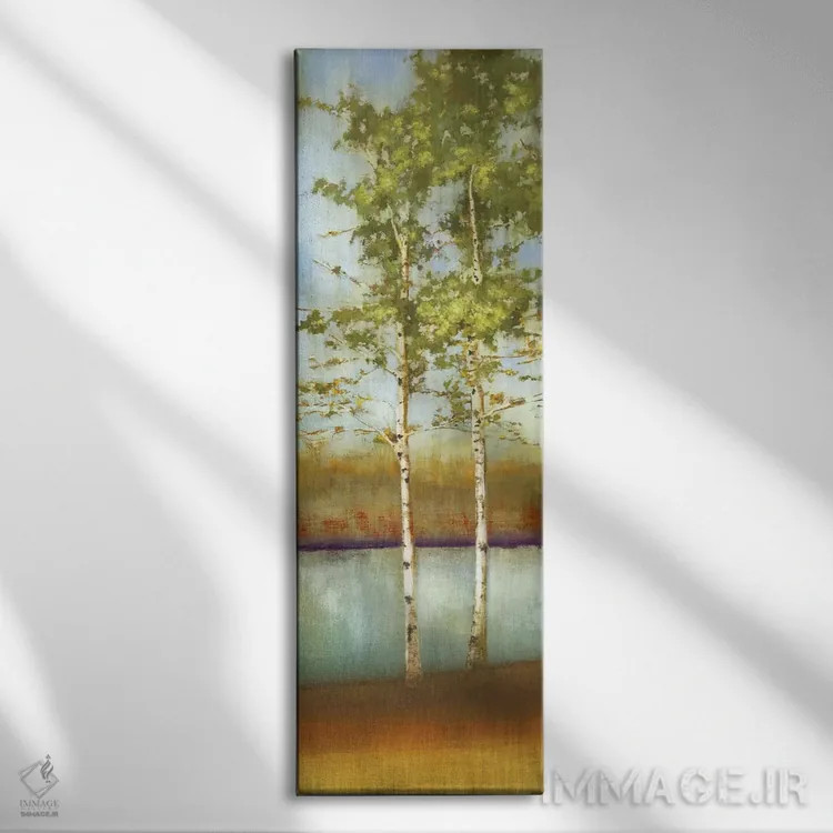 تابلو تاب خوردن در امتداد II اثر آلیسون پیرس - نمای روبهرو روی دیوار