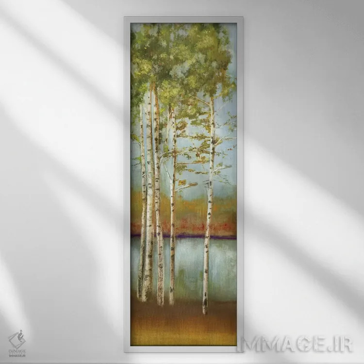 تابلو تاب خوردن در امتداد I اثر آلیسون پیرس - نمای قابدار سفید