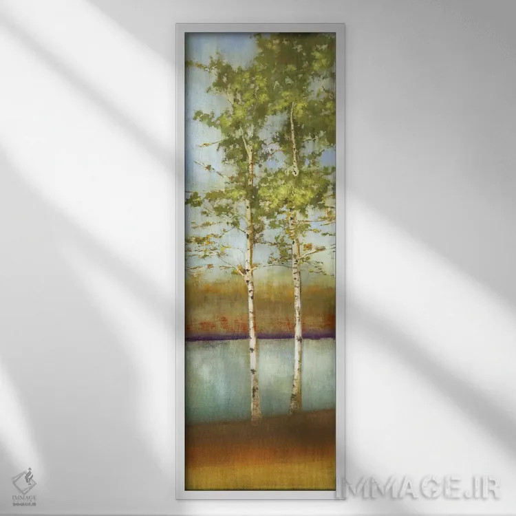 تابلو تاب خوردن در امتداد II اثر آلیسون پیرس - نمای قابدار سفید