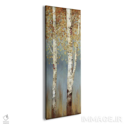 تابلو درختان توس با طعم کارامل II اثر آلیسون پیرس - نمای پرسپکتیو محصول