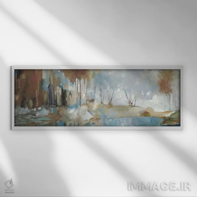 تابلو آرامش طلایی اثر آلیسون پیرس - نمای قابدار سفید