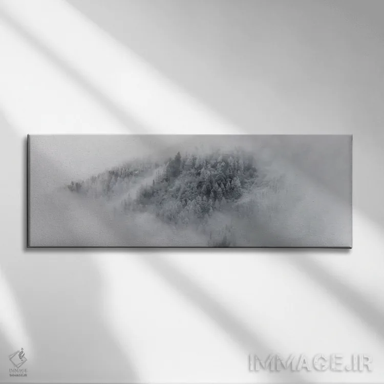 تابلو جزئیات درختان برفی در شامونی، فرانسه اثر الکس بیوس - نمای روبهرو روی دیوار
