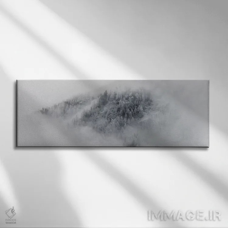 تابلو جزئیات درختان برفی در شامونی، فرانسه اثر الکس بیوس - نمای روبهرو روی دیوار