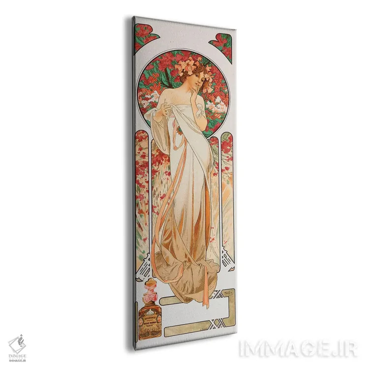 تابلو عطر اثر آلفونس موخا (هنرمند آرت نووی چک) - نمای پرسپکتیو محصول