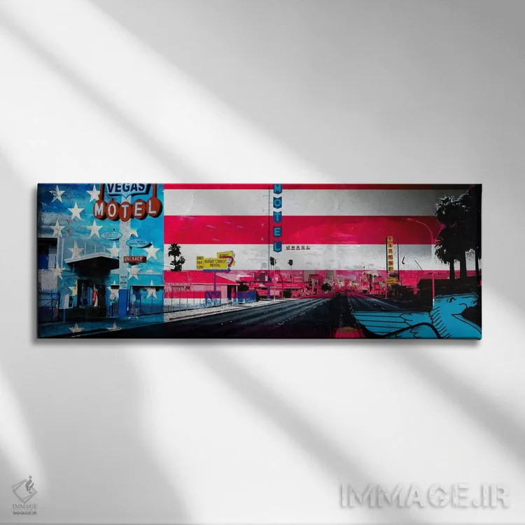 تابلو نوار آمریکایی اثر فایو بای فایو کالکتیو - نمای روبهرو روی دیوار