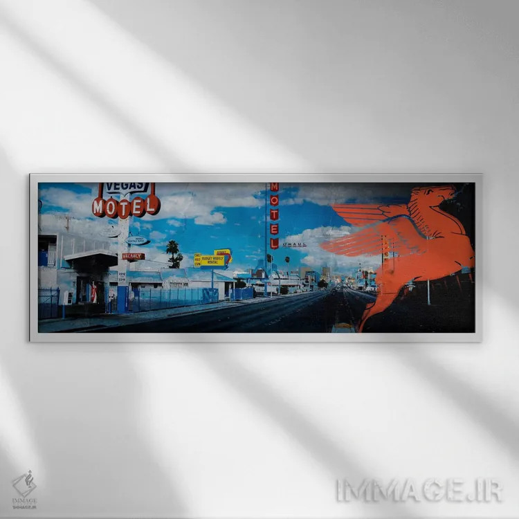 تابلو نوار آمریکایی شماره ۱ اثر فایو بای فایو کالکتیو - نمای قابدار سفید