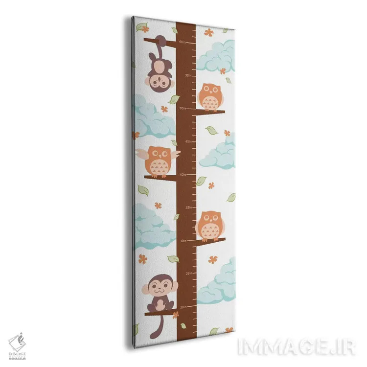 تابلو جدول رشد آویزان از شاخهٔ درخت (کودکانه) اثر فایو بای فایو کالکتیو - نمای پرسپکتیو محصول