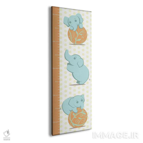 تابلو جدول رشد بازی شبیه فیل (کودکانه) اثر فایو بای فایو کالکتیو - نمای پرسپکتیو محصول