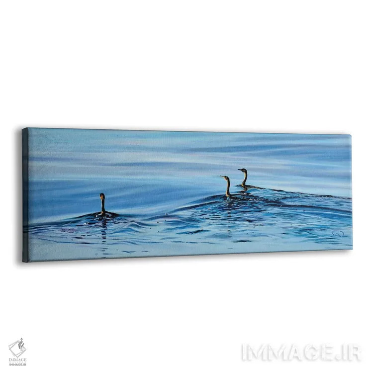 تابلو سه کلاغ دریایی (فرانسه، پرنده دریایی) اثر آنتوان رنو - نمای پرسپکتیو محصول