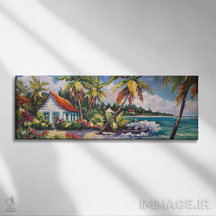 تابلو رنگهای بهاری اثر جان کلارک - نمای روبهرو روی دیوار