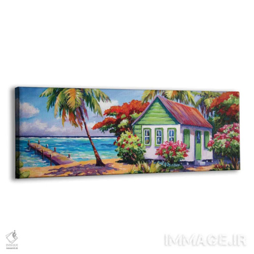 تابلو خانه و اسکله سمت شمال اثر جان کلارک - نمای پرسپکتیو محصول