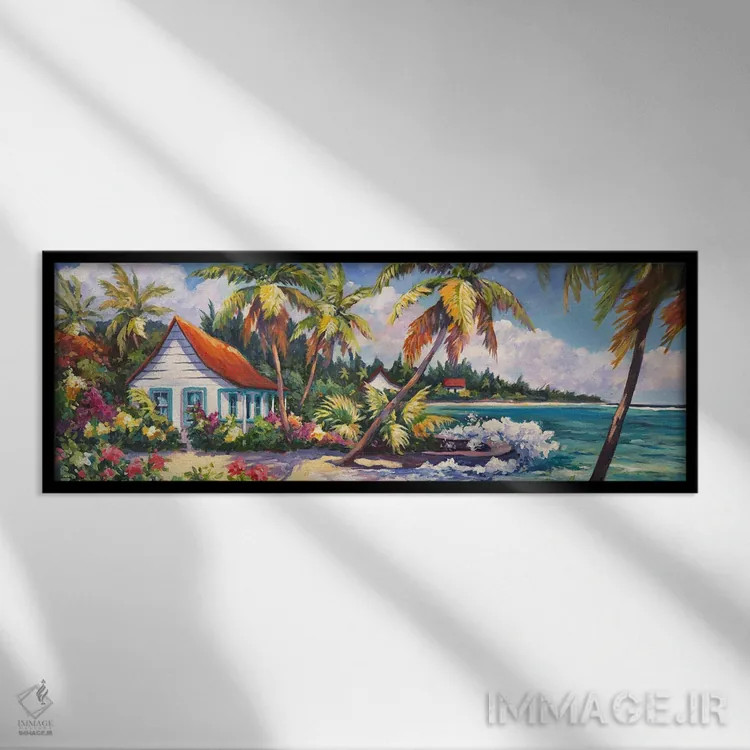 تابلو رنگهای بهاری اثر جان کلارک - نمای قابدار مشکی