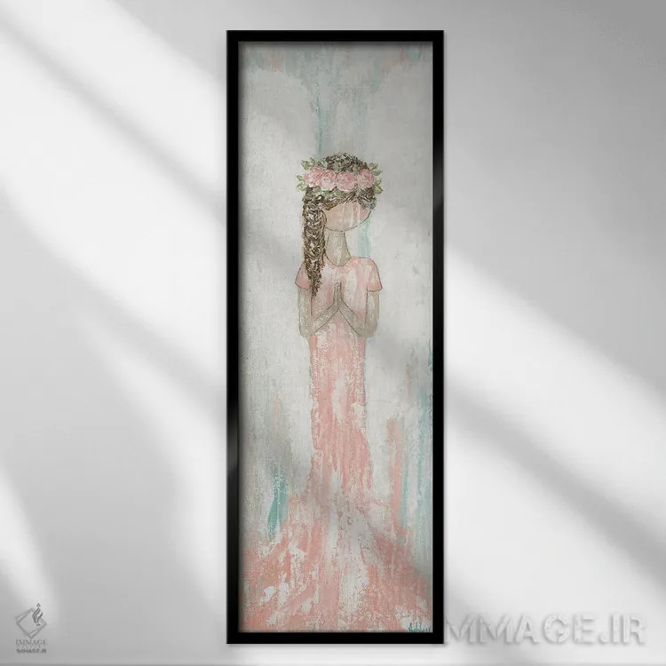 تابلو فرشتهٔ دعا اثر اشلی بردلی - نمای قابدار مشکی