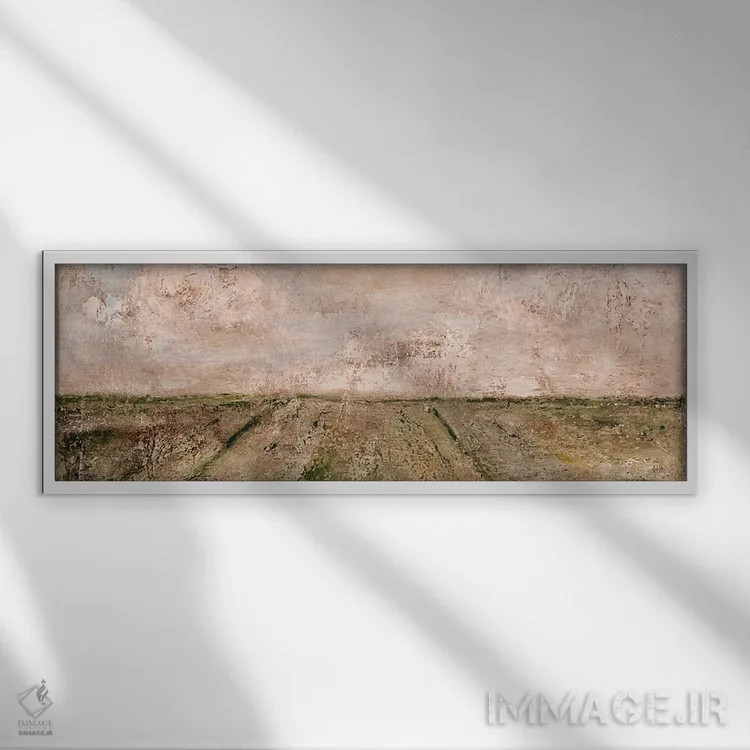 تابلو خانه در دشت اثر اشلی بردلی - نمای قابدار سفید