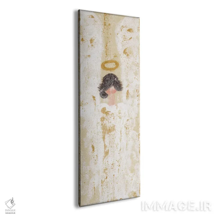 تابلو فرشتهٔ طلایی کرمرنگ اثر اشلی بردلی - نمای پرسپکتیو محصول
