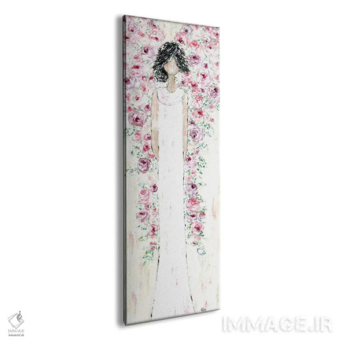 تابلو فرشته با بالهای گلدار اثر اشلی بردلی - نمای پرسپکتیو محصول