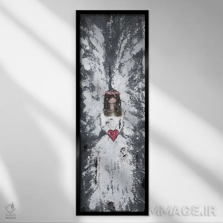 تابلو فرشتهٔ روستایی اثر اشلی بردلی - نمای قابدار مشکی