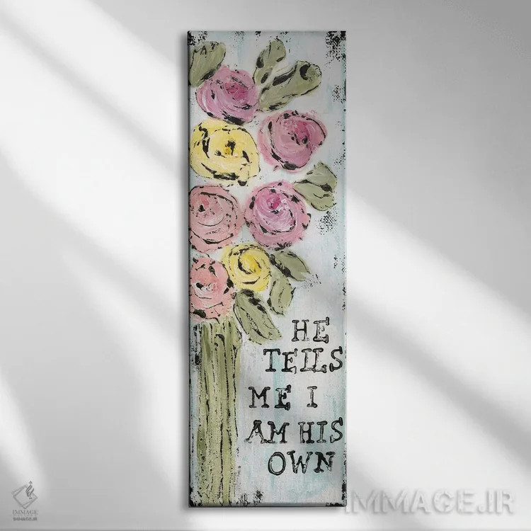 تابلو دستهگل گلی اثر اشلی بردلی - نمای روبهرو روی دیوار