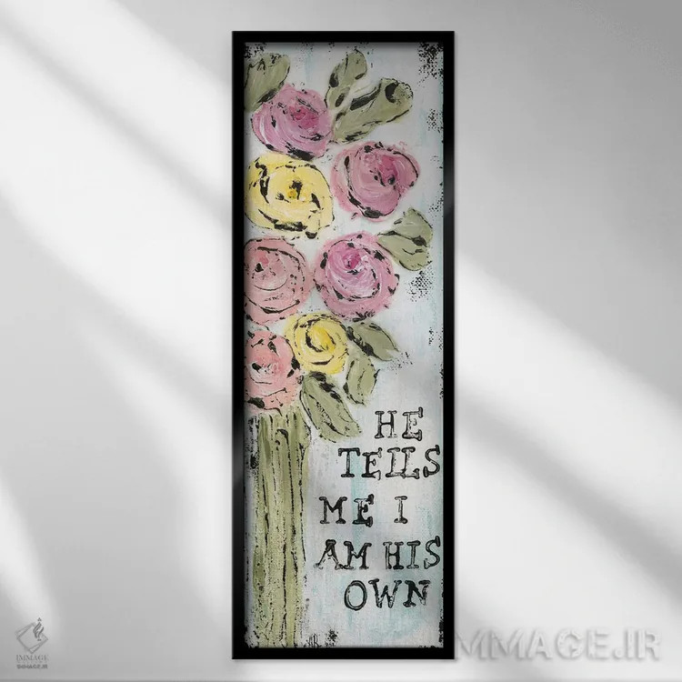 تابلو دستهگل گلی اثر اشلی بردلی - نمای قابدار مشکی