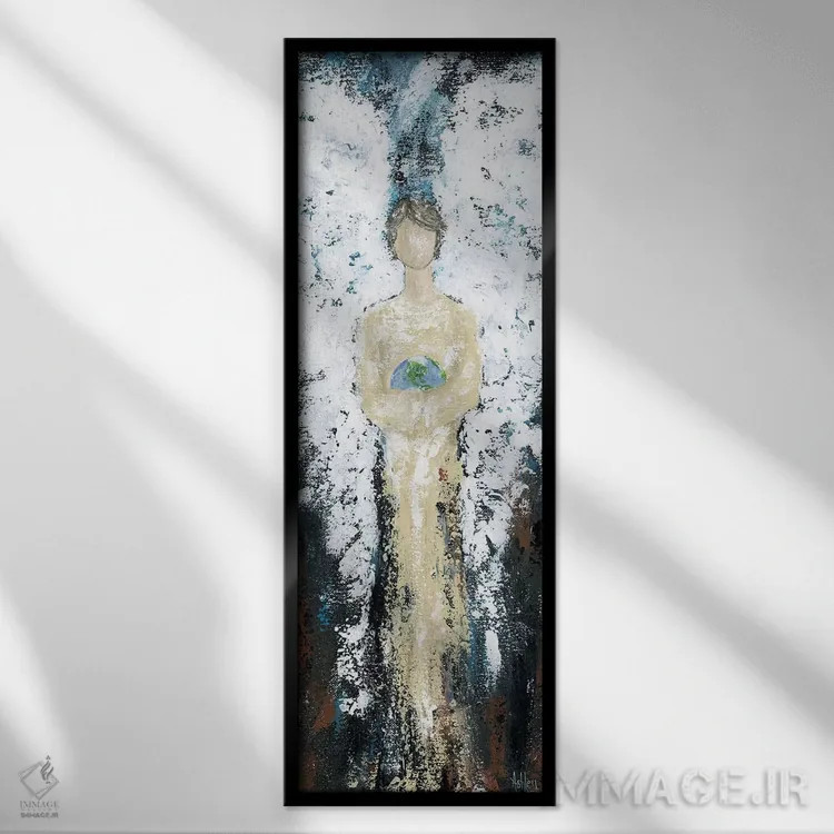 تابلو دنیای فرشتگان اثر اشلی بردلی - نمای قابدار مشکی