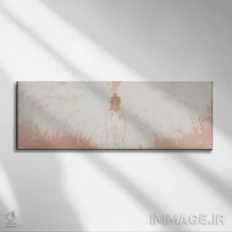 تابلو فرشتهٔ صورتی اثر اشلی بردلی - نمای روبهرو روی دیوار