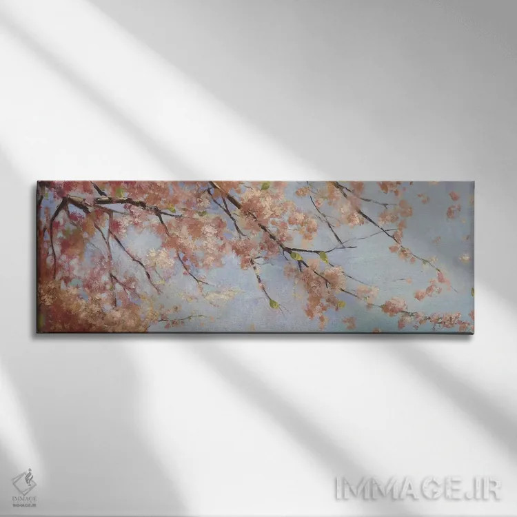 تابلو شکوفههای اوزاکا II اثر آسیا جنسن - نمای روبهرو روی دیوار