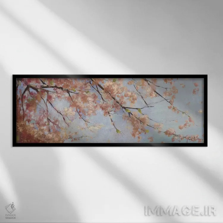 تابلو شکوفههای اوزاکا II اثر آسیا جنسن - نمای قابدار مشکی