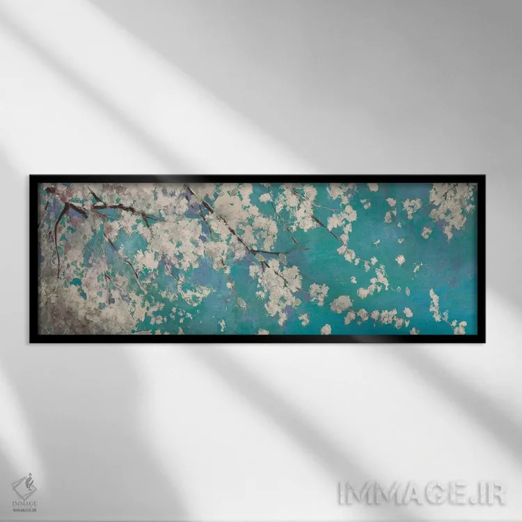 تابلو آبی اوزاکا II اثر آسیا جنسن - نمای قابدار مشکی