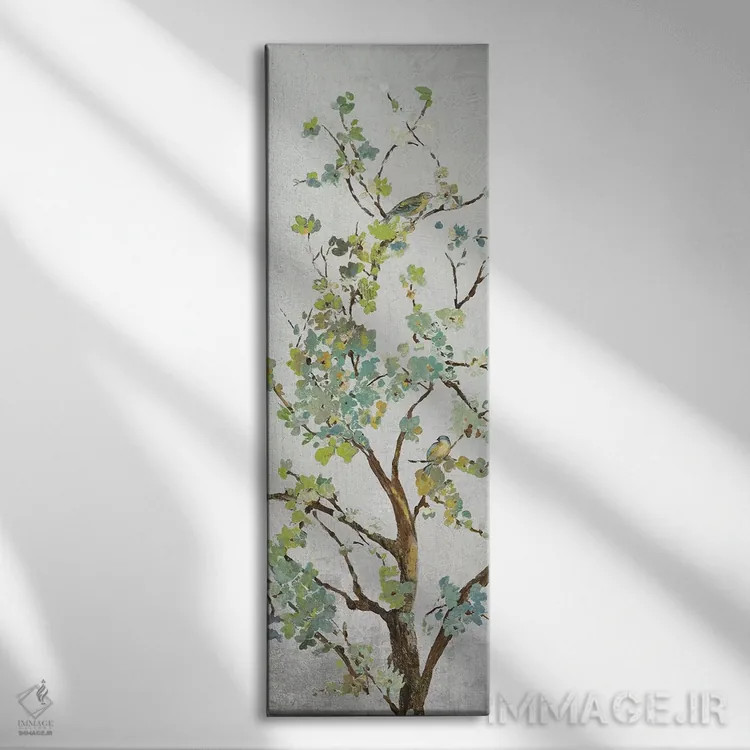 تابلو شاخه مریمگلی I اثر آسیا جنسن - نمای روبهرو روی دیوار