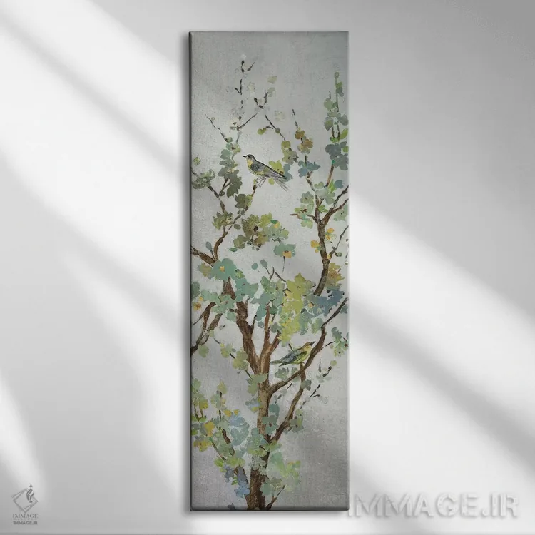 تابلو شاخه مریمگلی II اثر آسیا جنسن - نمای روبهرو روی دیوار