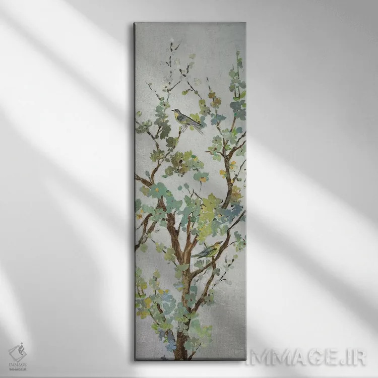 تابلو شاخه مریمگلی II اثر آسیا جنسن - نمای روبهرو روی دیوار