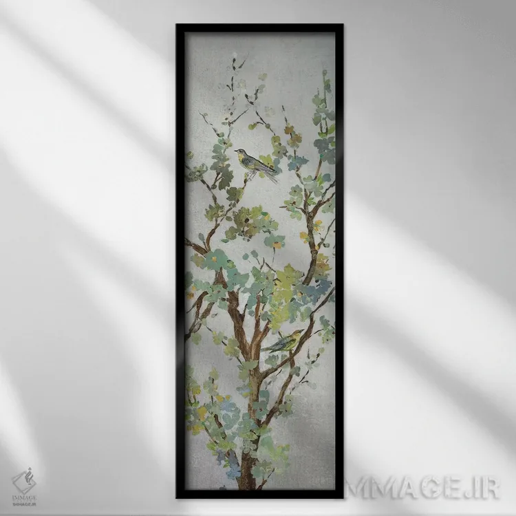 تابلو شاخه مریمگلی II اثر آسیا جنسن - نمای قابدار مشکی