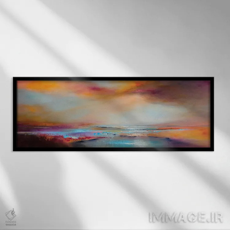 تابلو Clouds And Water,نور خورشید، ابرها و آب اثر آنت شموکر - نمای قابدار مشکی