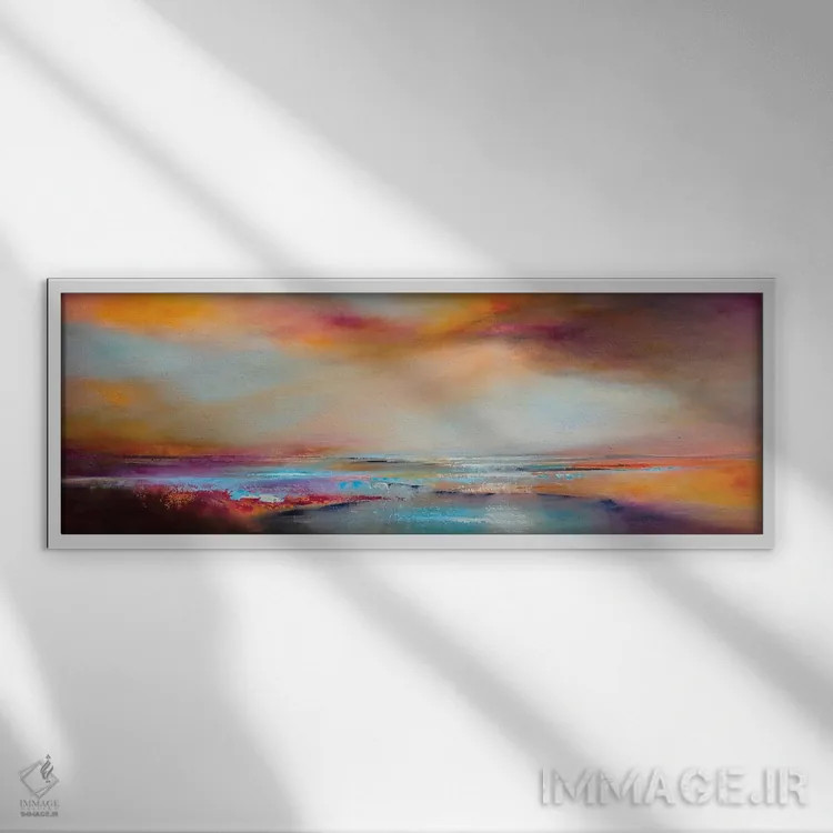 تابلو Clouds And Water,نور خورشید، ابرها و آب اثر آنت شموکر - نمای قابدار سفید