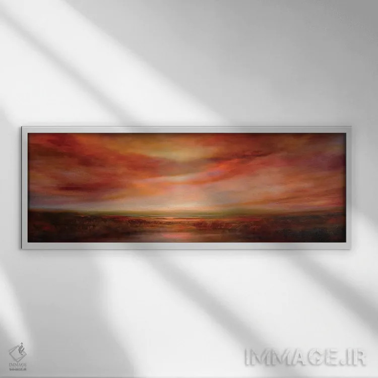 تابلو درخشش عصرگاهی اثر آنت شموکر - نمای قابدار سفید