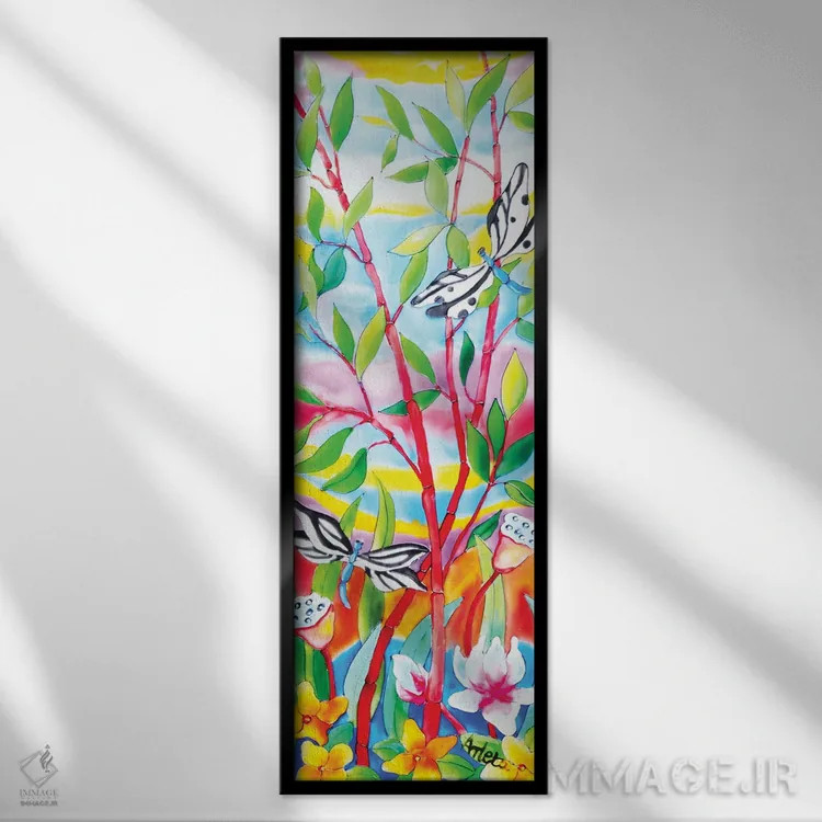 تابلو دو سنجاقک اثر آرلت اسمولکو - نمای قابدار مشکی