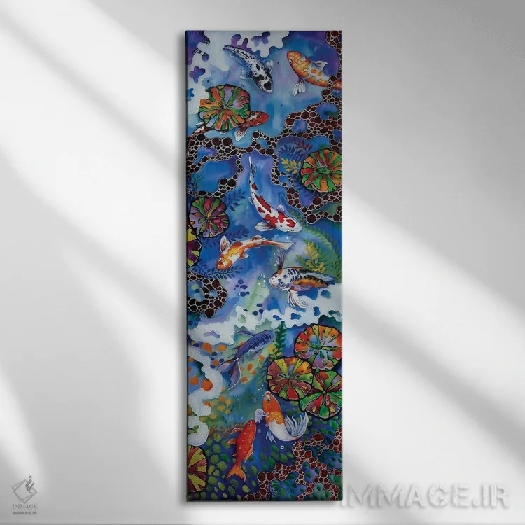 تابلو کوی رنگارنگ III اثر آرلت اسمولکو - نمای روبهرو روی دیوار