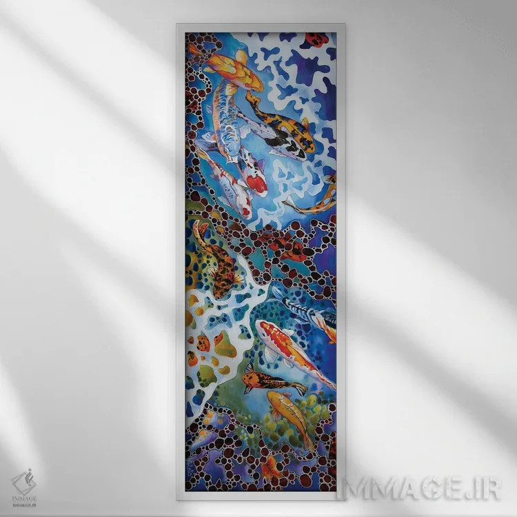 تابلو کوی رنگارنگ I اثر آرلت اسمولکو - نمای قابدار سفید