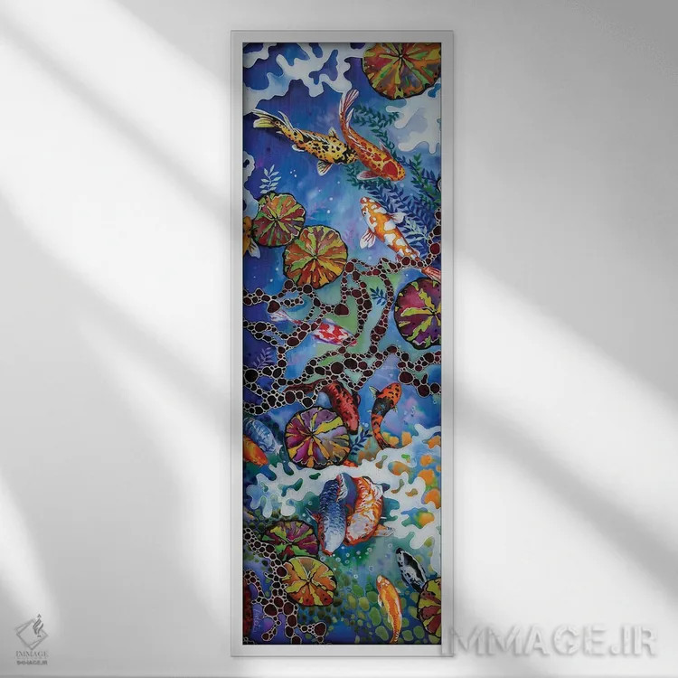 تابلو کوی رنگارنگ II اثر آرلت اسمولکو - نمای قابدار سفید