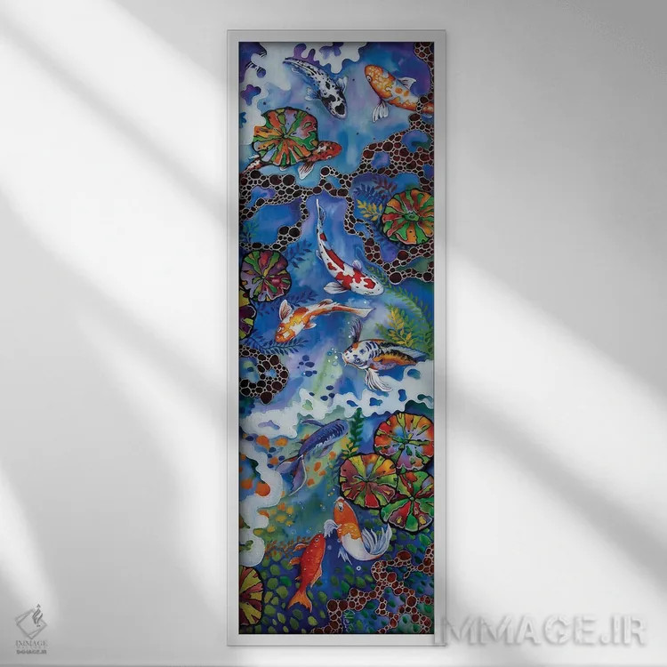 تابلو کوی رنگارنگ III اثر آرلت اسمولکو - نمای قابدار سفید