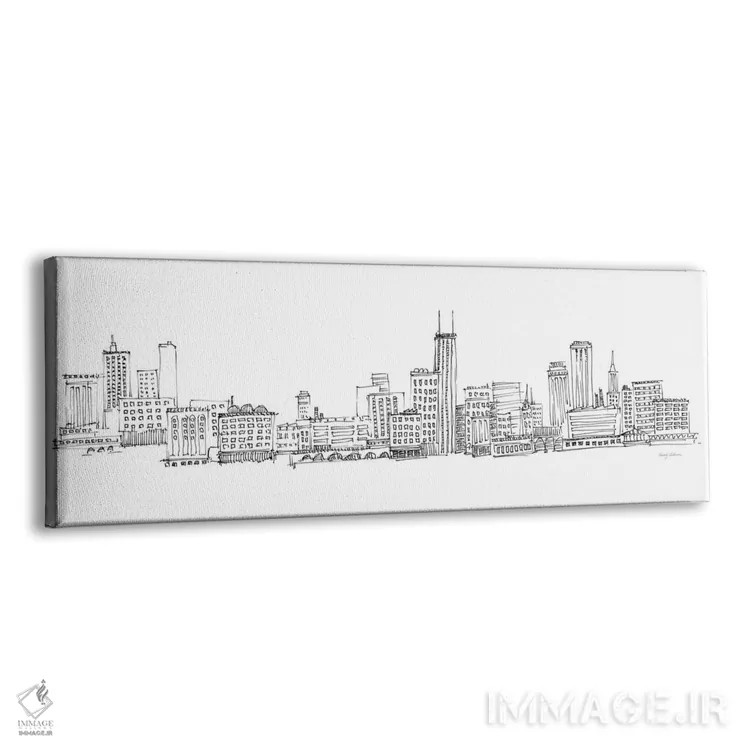 تابلو منظرهٔ افق شیکاگو اثر اِیوری تیلمن - نمای پرسپکتیو محصول
